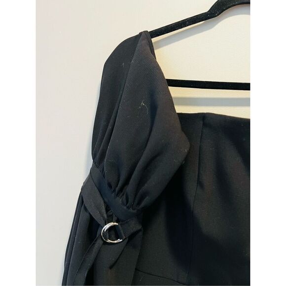 Israella Kobla Women's Black Off-the-Shoulder Mini Dress Size 6 NWOT D066 - Picture 6 of 9